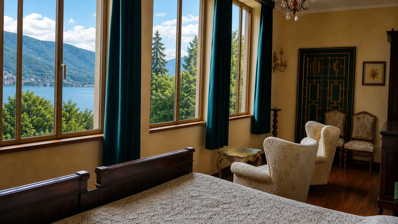Salotto valorizzato con home staging virtuale